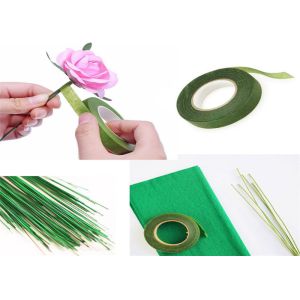 Soft Paper Covered Floral Wire For Handmake Art Flower Multi Colored Available