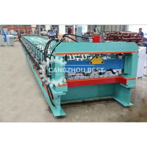 Cr12 Automatic Galvanized Steel Sheet Roll Forming Machine PLC Frequency Control