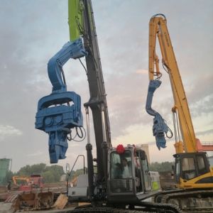 Zoomlion Excavator Mounted Pile Driver 15 Meter For Hard Soil Projects Work