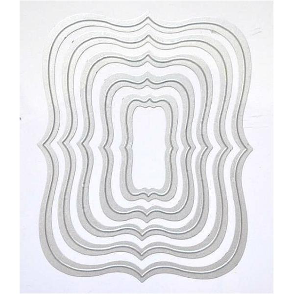 Quality DIY rectangular scrapbook Die rectangular geometry Rectangular embossed document 3943 wholesale