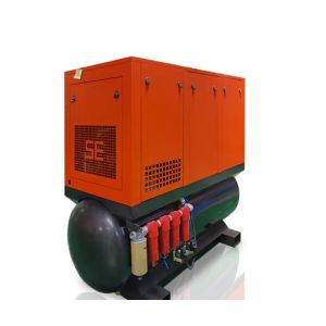 15KW Variable Speed Screw Type Air Compressor Tank Mounted Low Noise