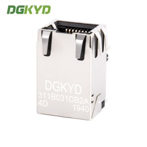 RJ45 Connector 100Mbps Integrated Transformer Network Port Single Row Pin