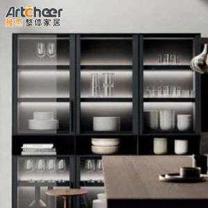 Kitchen Storage Cabinet Shelf with Door and Wall Cupboard E1 Grade Laminated