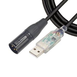USB To DMX512 Stage Three-core XLR Male Cable Lighting Signal Cable Par Light