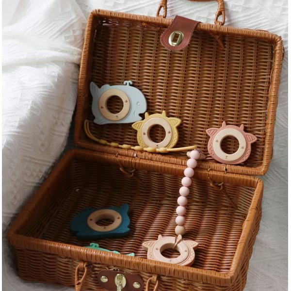 Soothe Sore Gums Silicone Baby Teether Teething Playing Smooth Sheep Whale