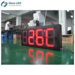 Led Time And Temperature Display Signs with Brightness Control and Waterproof