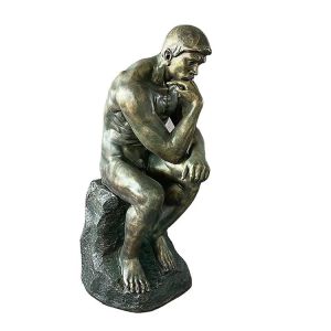 China Modern Bronze Thinking Man Statue High Durability Art Decor Sculpture on sale