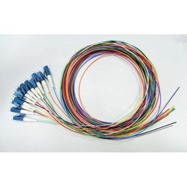 Quality 12 Colors 12 Fiber Optic Pigtail LC UPC Connector , 0.9mm Tight Buffer Single Mode Pigtail wholesale