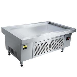 Custom Teppanyaki Grill Table with Smoke Exhaust for Hotels Restaurants