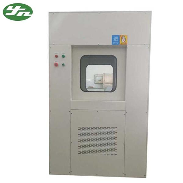 Powder Coating Steel Air Shower Pass Box , Dynamic Passbox With Elevator Door