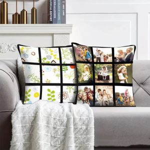 DIY 9 Panel Sublimation Cushion Cover Printable Customized Design Blank