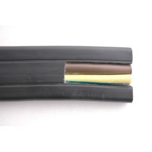 Flat Flexible Traveling Cable for Crane or Conveyor Black Jacket with copper