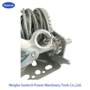 Light Weight Small Manual Hand Winch With Soft Rubber Handle 800lbs