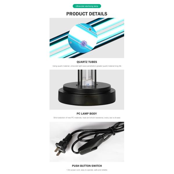 Energy Saving Uv Disinfection Lights 38watt Ozone Uv Disinfection Lamp