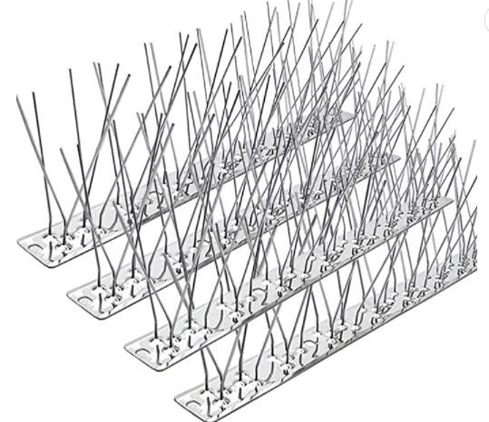 Quality Bird Spikes for Pigeons Small Birds,Stainless Steel Bird Spikes -No More Bird Nests & Poop-Disassembled Spikes 10 Strips wholesale
