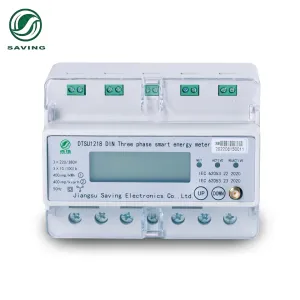 Three phase Din rail Multi Tariff Digital LCD Display Voltage Smart Wifi