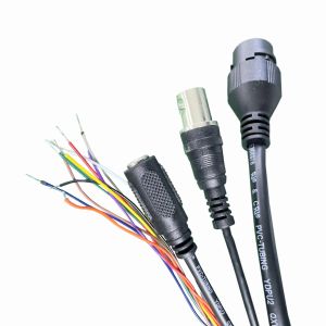 110/50/60/40mm IP Camera Cable With PVC Jacket And Black Color For Customization