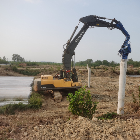 Quality 10m Solar Pile Driver: Vibro Hammer for Coated Concrete Piles wholesale