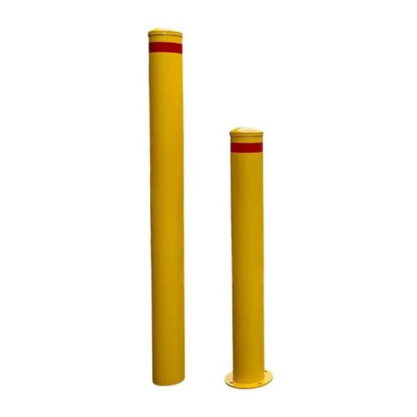Australia Standard Bolted Installation Yellow Powder Coated Bollard with Round