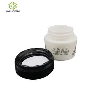 Customized Plastic Cream Jar 5 ML Black PE Screw Cap 30 MM Height