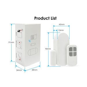 Wireless Door Alarm With Remote Door Open Alarms Sensor For Kids Safety Home