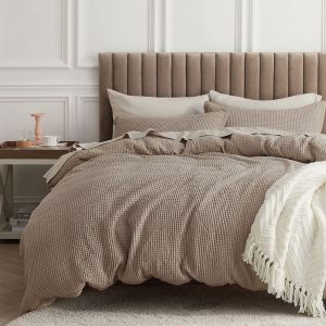 China Add a Touch of Luxury to Your Bedroom with 100% Cotton Waffle Weave Duvet Cover Set on sale