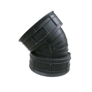 45 90 Degree HDPE Pipe Fittings 300mm Caliber Corrugated Pipe Elbow With Rubber