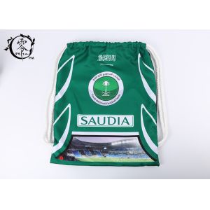 Saudia Custom Cinch Polyester Printed Drawstring Backpack Bag Large Size