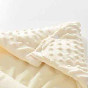 Polyester Embroidery Fleece Swaddle Blanket 40X80cm Breathable Winter Stroller