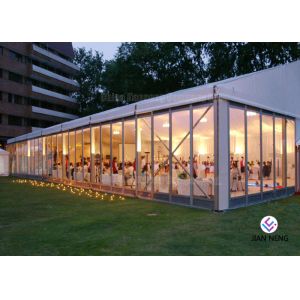 China Glass Sidewall Aluminium Frame Tent Fashionable Style 500-700 People Capacity on sale
