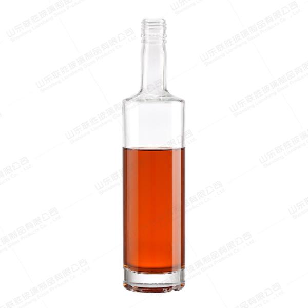 Quality 250ml OEM/ODM Acceptable Fancy Glass Bottle Vodka Tequila with Unique Aluminium Gold Cap wholesale