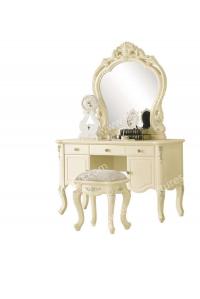 China White antique styled furniture vanity dresser with mirror on sale