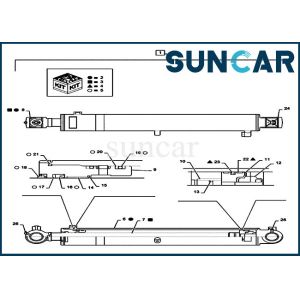CX55B Case Boom CYL Seal Kit PS01V00001R300 Mini Crawler Excavator Hydraulic