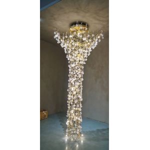 Vertical Ceiling Lights Metal Chandeliers Customized Pendant Lamp 240V G9 ODM