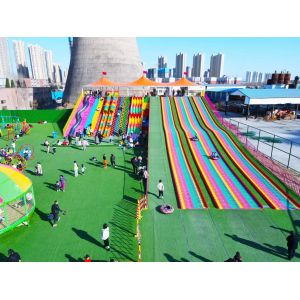 Playground Outdoor Rides Rainbow Slides For Kids' Playground