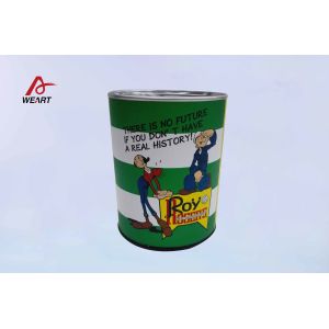 Popeye Spinach Vegetable Can Recycled Paper Gift Box With Plastic Lid , Custom