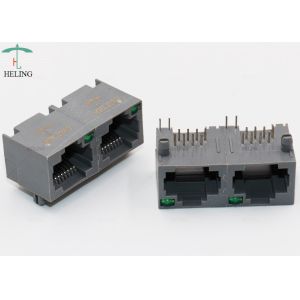 Unshielded RJ45 Ethernet Connector Modular Jack 1 X 2 Ports For Network Repeater