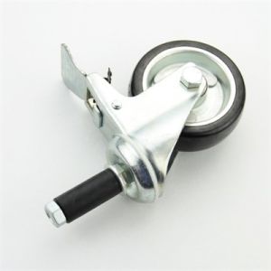 Stem Swivel 5'' ESD Anti Static Caster Wheels 120KG With Front Iron Brake