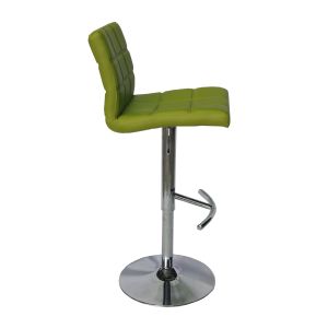 Green Chrome 0.059CBM/CTN Faux Leather Bar Stool ODM