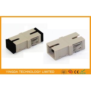 Durable OM2 Multimode Optical Fiber Coupler Without Flange SC Adapter Beige