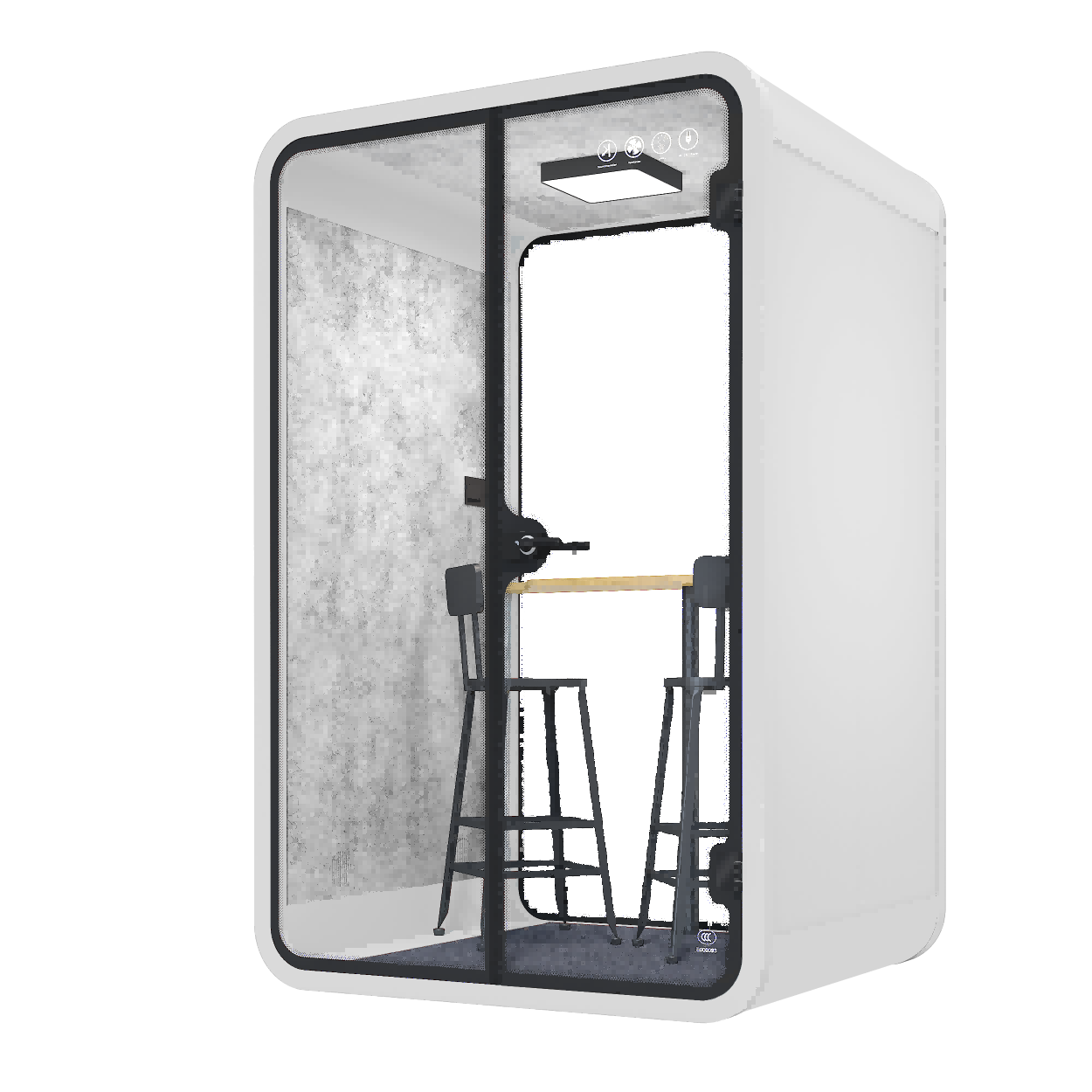 Cheap Acoustic Interview Pods White 2 Person Pods With A Stable Anti Slip Base for sale