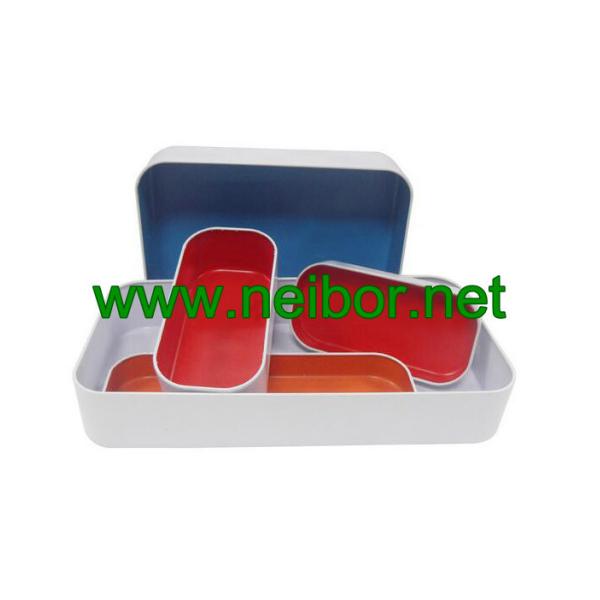 Quality metal tinplate material seamless candle making trays candle tin container wholesale