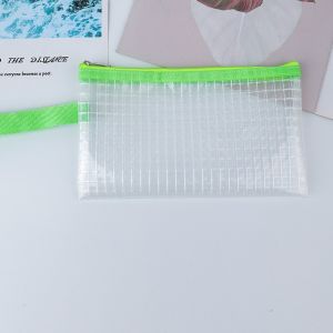 Sustainable Zipper Checkered Document Bag, Archives, Documents, Supplies, Bills,