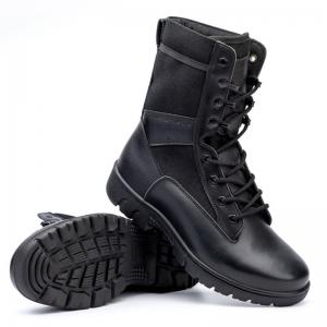 China Shockproof Tactical Military Leather Boot Antibacterial Moisture Proof Army Training Boots on sale