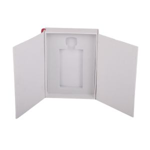 Stripes Texture Cardboard Perfume Packing Box With Gold Printing Double Door