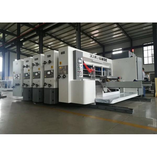 Quality Water Ink Flexo Printer Slotter Machine Adopt Frequency Variable Controller wholesale