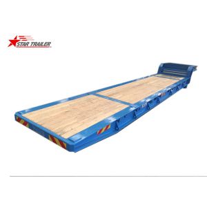 Container Delivery 40ft Gooseneck Roro Trailer For Loose Cargo On Roro Ship