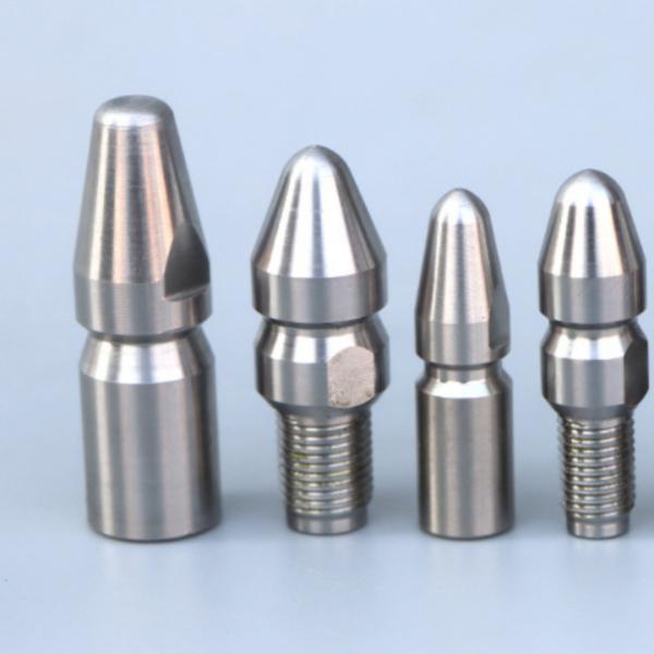 Stainless steel high-pressure pipe cleaning nozzle with 6mm to 14mm sizes and M6
