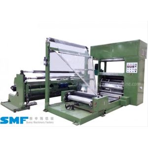 60Hz Triangle Plastic Film Folding Machine Rewinding PLC Control