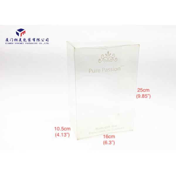 Offset Printing PET Clear Plastic Box Packaging 400 Micron For Bath Gift Set